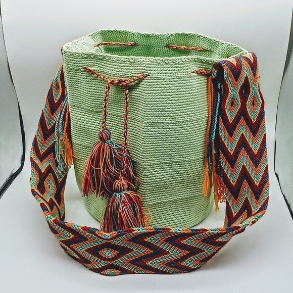 Handmade Wayuu Mochila Tribe Columbian Rio Bag - Picture 3 of 8